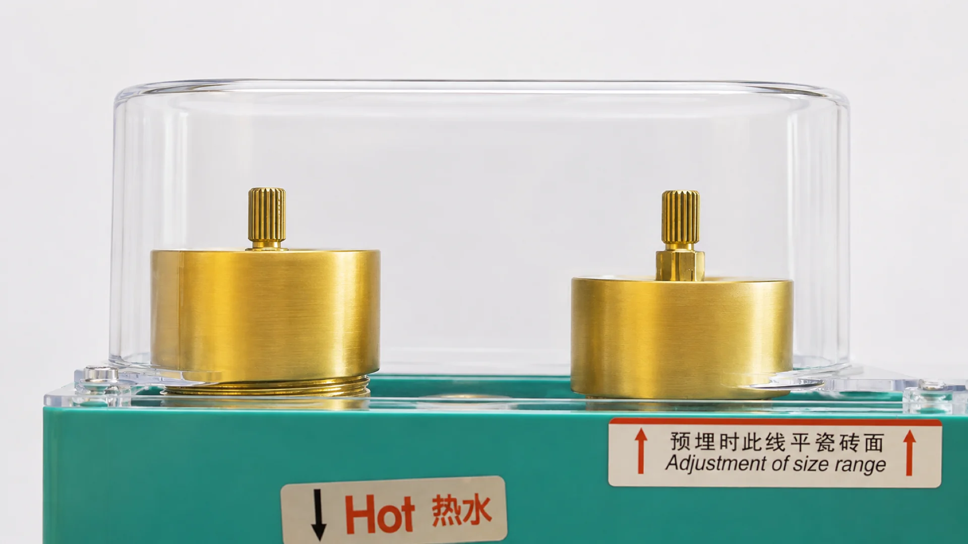 Brass valve cylinders of the Noor concealed body under the protective cover