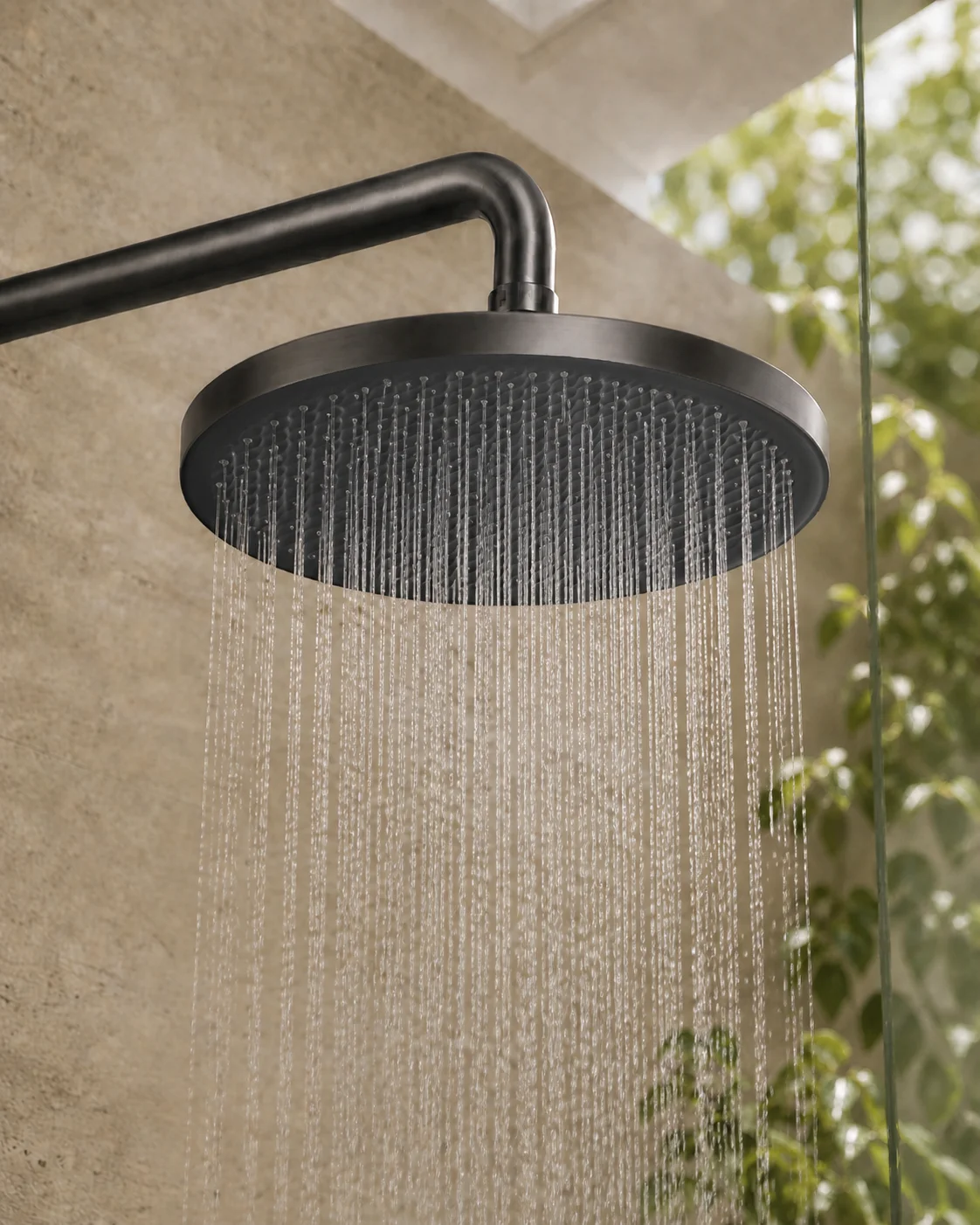 Gun grey Rima rain head running water